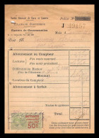 12958 Société Générale De Force Et Lumière Electricité Verreries Richarme Rive De Gier Loire 1926 Timbre Fiscal Fiscaux  - Covers & Documents