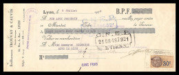 12956 50c Trouvay & Cauvin 1926 Verreries Richarme Rive De Gier Loire 1926 Timbre Fiscal Fiscaux Sur Document France - Lettres & Documents