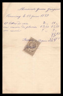 12939 10c Quittance Jurine Firminy Loire Timbre Fiscal Fiscaux Sur Document France - Briefe U. Dokumente