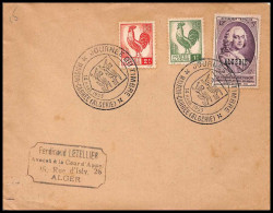 12917 N°303 Journée Du Timbre 1955 Fdc Premier Jour Algérie Lettre Cover - Storia Postale