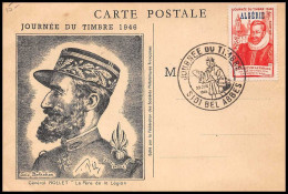 12915 N°248 Journée Du Timbre 1946 Sidi Bel Abbes Fdc Premier Jour Algérie Carte Maximum Card Cm - Maximumkaarten