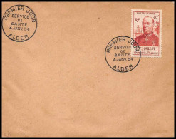 12919 N°305 Maillot Santé Militaire 1954 Fdc Premier Jour Algérie Lettre Cover - Storia Postale