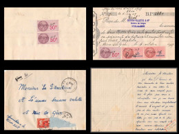 12961 Lettre Taxée Brunon Valette Maitre Forge Rive De Gier Loire 1949 Timbre Fiscal Fiscaux Sur Document France - Covers & Documents