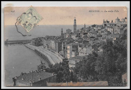 12888 5c Vert Convoyeur Nice 1907 Monaco Carte Postale Menton Postcard - Cartas & Documentos