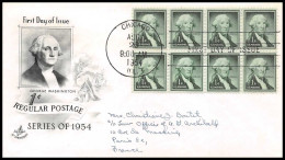 12867 Fdc Premier Jour Regular Issue 1954 Chicago Usa états Unis Lettre Cover - Briefe U. Dokumente