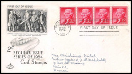 12858 Fdc Premier Jour 1954 St Louis Regular Issue Usa états Unis Lettre Cover - Brieven En Documenten