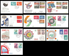 12903 Lot De 10 Fdc Premier Jour Europa 1965/1973 Fdc Premier Jour Monaco Lettre Cover - Collections, Lots & Series