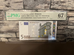 5 Eur Belgium PMG 67 - 5 Euro