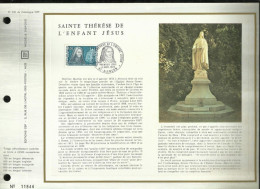 FRANCE - FDC - Sainte Thérèse De L'enfant Jésus   - Feuillet N° 220 Du Catalogue CEF - 1970-1979