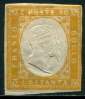 Italia / Italia 1862 Correo 9 (*) 80 C. Amarillo-Naranja Victor-Emanuel II / Ma - Other & Unclassified