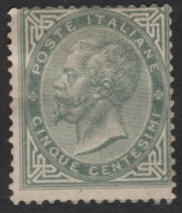 Italia / Italia 1862 Correo 14 (*) 5 Cent. Verde / Victor-Emmanuel II - Andere & Zonder Classificatie