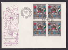 Vaduz Fürstentum Liechtenstein Brief 590 Wappen 5 Franc Im Viererblock - Briefe U. Dokumente