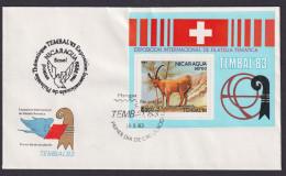 Nicaragua Mittelamerika Tembal 1983 Block Tiere Antilope Brief Philatelie - Nicaragua