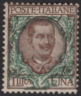 Italia / Italia 1901 Correo 73 **/MNH 1 Lira Marron Y Verde / Águila De Casa De - Other & Unclassified