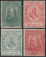 Italia / Italia 1910 Correo 83/86 */(*) Garibaldi - 4 Sellos  - Autres & Non Classés