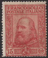 Italia / Italia 1910 Correo 85 **/MNH 15 Ctms Rojo - Garibaldi - Andere & Zonder Classificatie