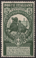 Italia / Italia 1911 Correo 89 **/MNH 5 + 5 Ctms. Verde - Aniversario Fundación - Sonstige & Ohne Zuordnung