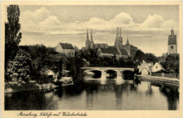 Merseburg, Schloss Mit Waterloobrücke - Merseburg