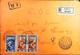 Italy - Repubblica - Italia Al Lavoro Raccomandata Da Portici - S7289 - 1946-60: Storia Postale