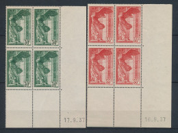 CA-78: FRANCE: Coins Datés Des N°354/355** Mini Défauts Au Verso: Froissures - 1930-1939