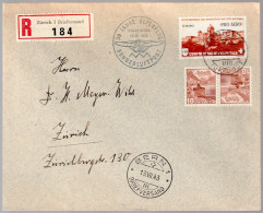 Schweiz Suisse 1943: PRO AERO 30 J.ALPENFLUG OSKAR BIDER Zu F36 Mi 422 Yv PA35 ⊙ ZÜRICH 13.VII.43 > BERN (Zu CHF 22.00) - Gebraucht