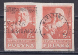 Pologne - République 1944 - 1960   Y & T N °  486  Paire  Oblitéré - Usados