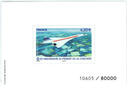 Bloc Philaposte 2021 50ème Anniversaire Du Concorde 4,20 € Tirage 80 000 Ex - Other & Unclassified