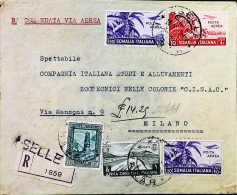 ITALIA - COLONIE -  SOMALIA 10 LIRE Raccomandata Da ASELLE Del 1940- S6261 - Somalia