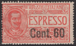 Italia / Italia 1924 Pneumática 10 **/MNH 35 Sobre 40 Ctms. Rojo  - Otros & Sin Clasificación