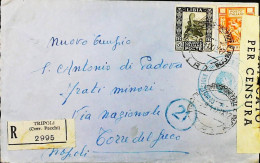 ITALIA - COLONIE -  LIBIA Lettera Raccomandata Da TRIPOLI Del 1941- S6274 - Libye