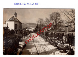 SOULTZ-SULZ-68-Decembre 1917-Cimetiere-CARTE PHOTO Allemande-GUERRE 14-18-1 WK-Militaria - Soultz