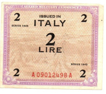 Italia - Occupazione Alleata 2 Lire 1943 Bep - Occupation Alliés Seconde Guerre Mondiale