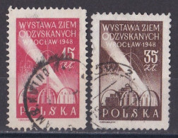 Pologne - République 1944 - 1960   Y & T N °  522  Et  524  Oblitérés - Gebruikt