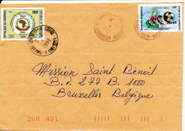 Cameroon Cover Sent To Belgium 9-7-1999 Topic Stamps - Kamerun (1960-...)