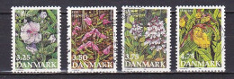 Denmark, 1990, Endangered Flowers, Set, USED - Used Stamps