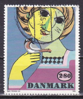 Denmark, 1986, 'Girl With Bird' Bjorn Wiinblad, 2.80kr, USED - Oblitérés