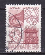 Denmark, 1975, Danish Broadcasting 50th Anniv, 90ø, USED - Used Stamps