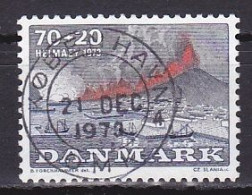 Denmark, 1973, Heimaey Eruption Fund, 70ø + 20ø, USED - Oblitérés