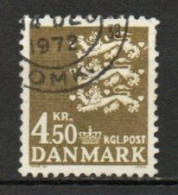 Denmark, 1972, Coat Of Arms, 4.50kr, USED - Usado