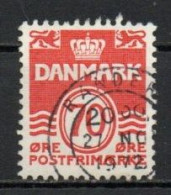 Denmark, 1972, Numeral & Wave Lines/Ordinary Paper, 70ø, USED - Oblitérés