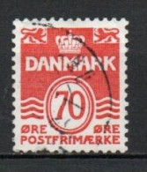 Denmark, 1972, Numeral & Wave Lines, 70ø, USED - Gebruikt