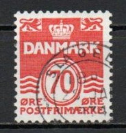 Denmark, 1972, Numeral & Wave Lines, 70ø, USED - Gebruikt