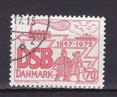 Denmark, 1972, Danish State Railways 125th Anniv, 70ø, USED - Used Stamps
