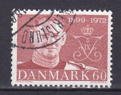 Denmark, 1972, King Frederik IX Memoriam, 60ø, USED - Oblitérés