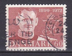 Denmark, 1972, King Frederik IX Memoriam, 60ø, USED - Oblitérés