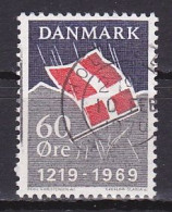 Denmark, 1969, Danish Flag 750th Anniv, 60ø, USED - Usado