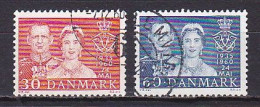 Denmark, 1960, Royal Silver Wedding Anniv, Set, USED - Gebruikt