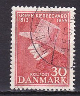 Denmark, 1955, Søren Kierkegaard, 30ø, USED - Usati