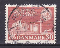 Denmark, 1954, Telecommunications Centenary, 30ø, USED - Gebruikt