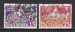 Denmark, 1951, Danish Stamps Centenary, Set, USED - Usati